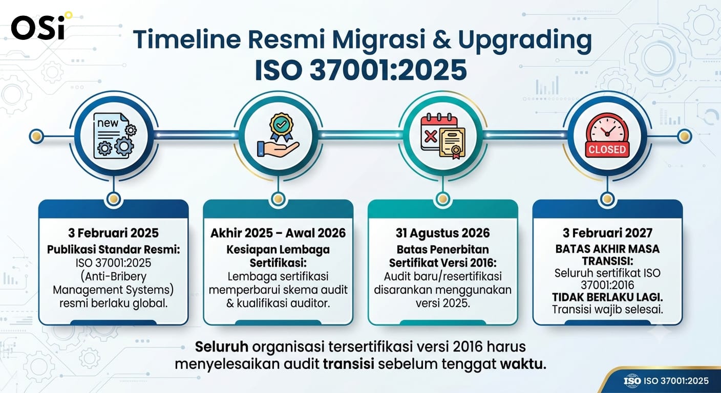 iso 37001:2025, mengenal iso 37001:2025, sistem manajemen anti penyuapan, osi Konsultan, timeline iso 37001:2025